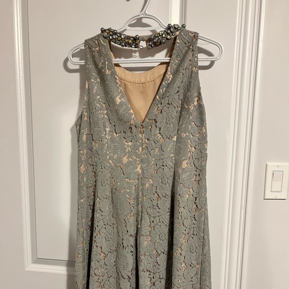 Eliza J Lace Mini Dress - Green - 10 Petite - Picture 6 of 12